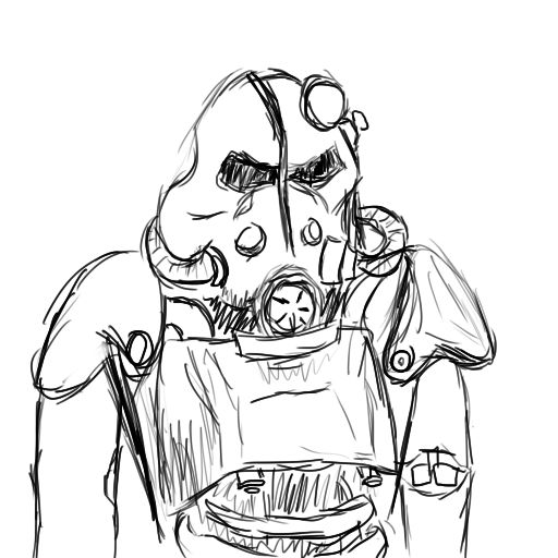 Fallout sketch again by flakattack on DeviantArt