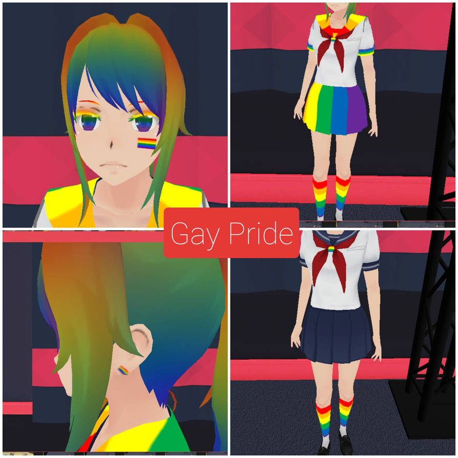 Yandere Simulator Skin Gay Pride By Nicokesenpai On Deviantart