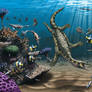 Nothosaurus and other triassic marine fauna