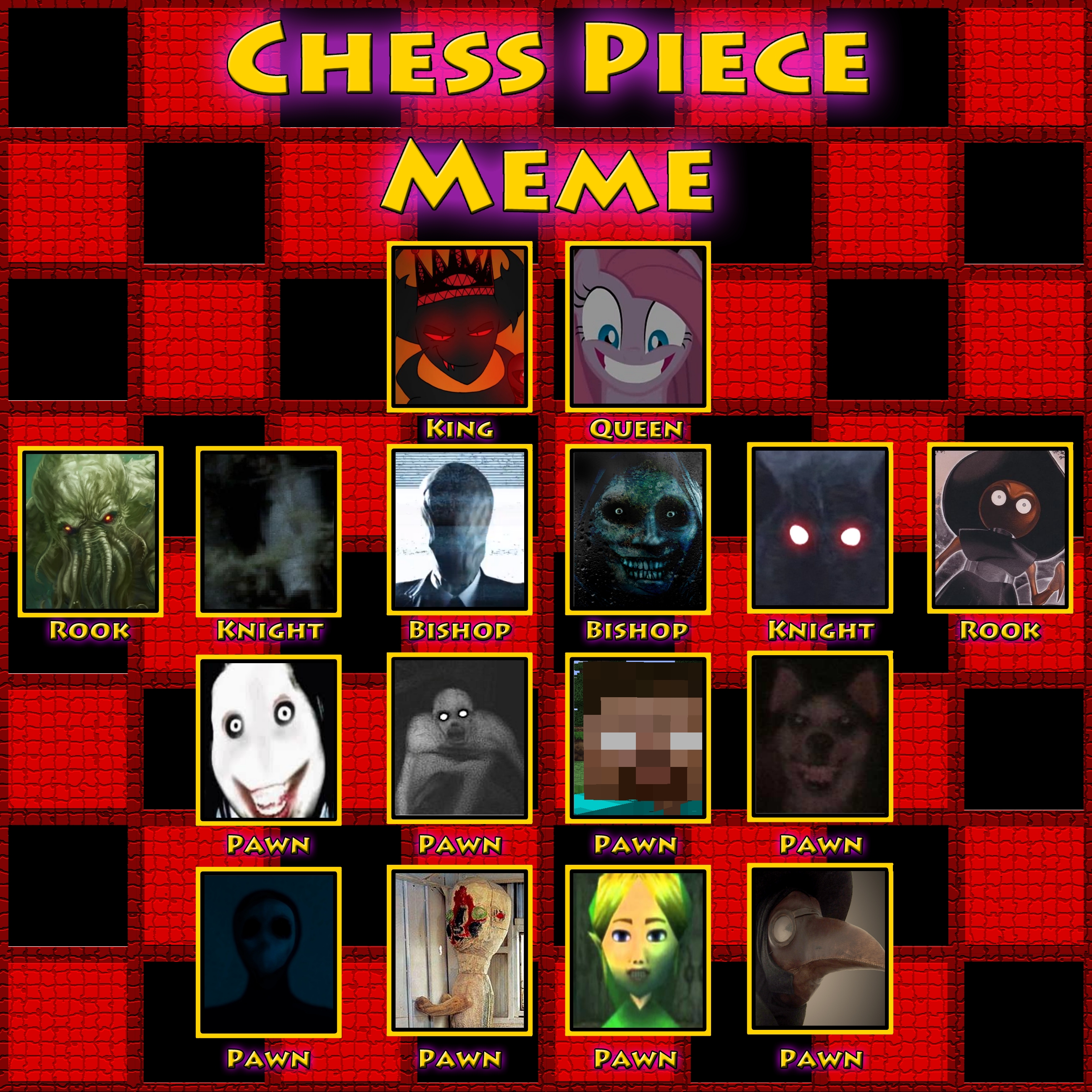 Creepypasta/Urban Legends Chass Piece Meme