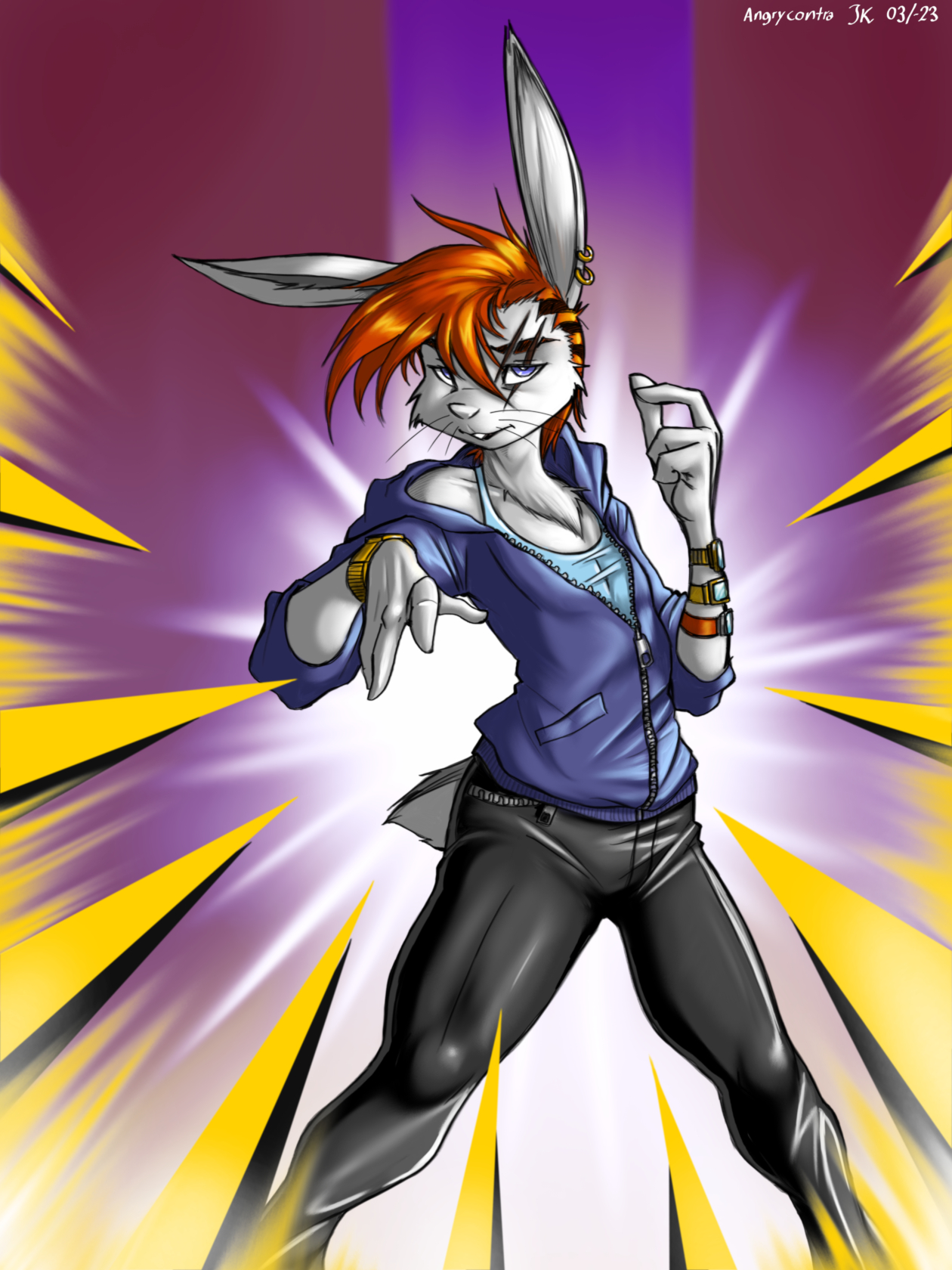 Cool Guy Rabbit by angrycontra on DeviantArt