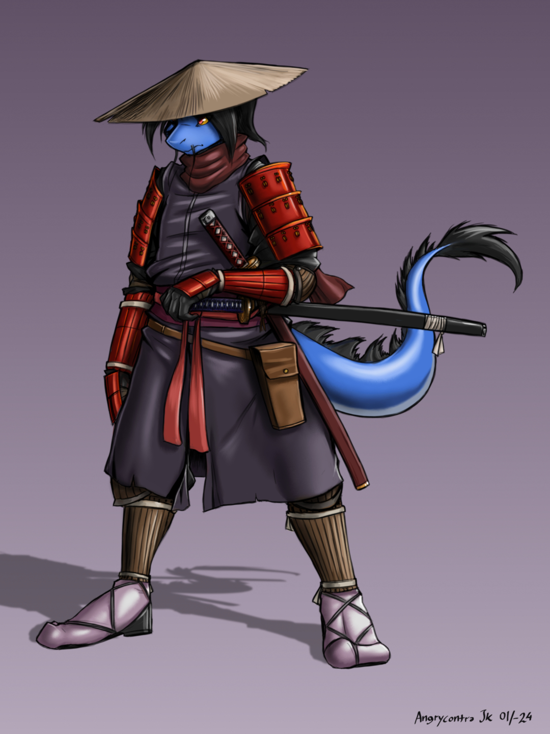 Sek samurai pose alt (commissioned by: Sek-raktaa) by angrycontra on ...