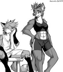 Fox and Wolf at Gym