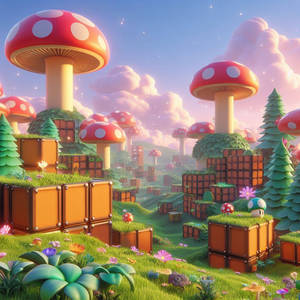 Mushroom kingdom landscape 