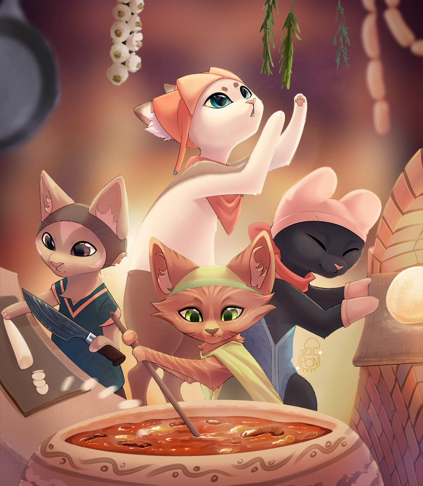 Cat Cook Character Cooking Cats by ePonderland on DeviantArt