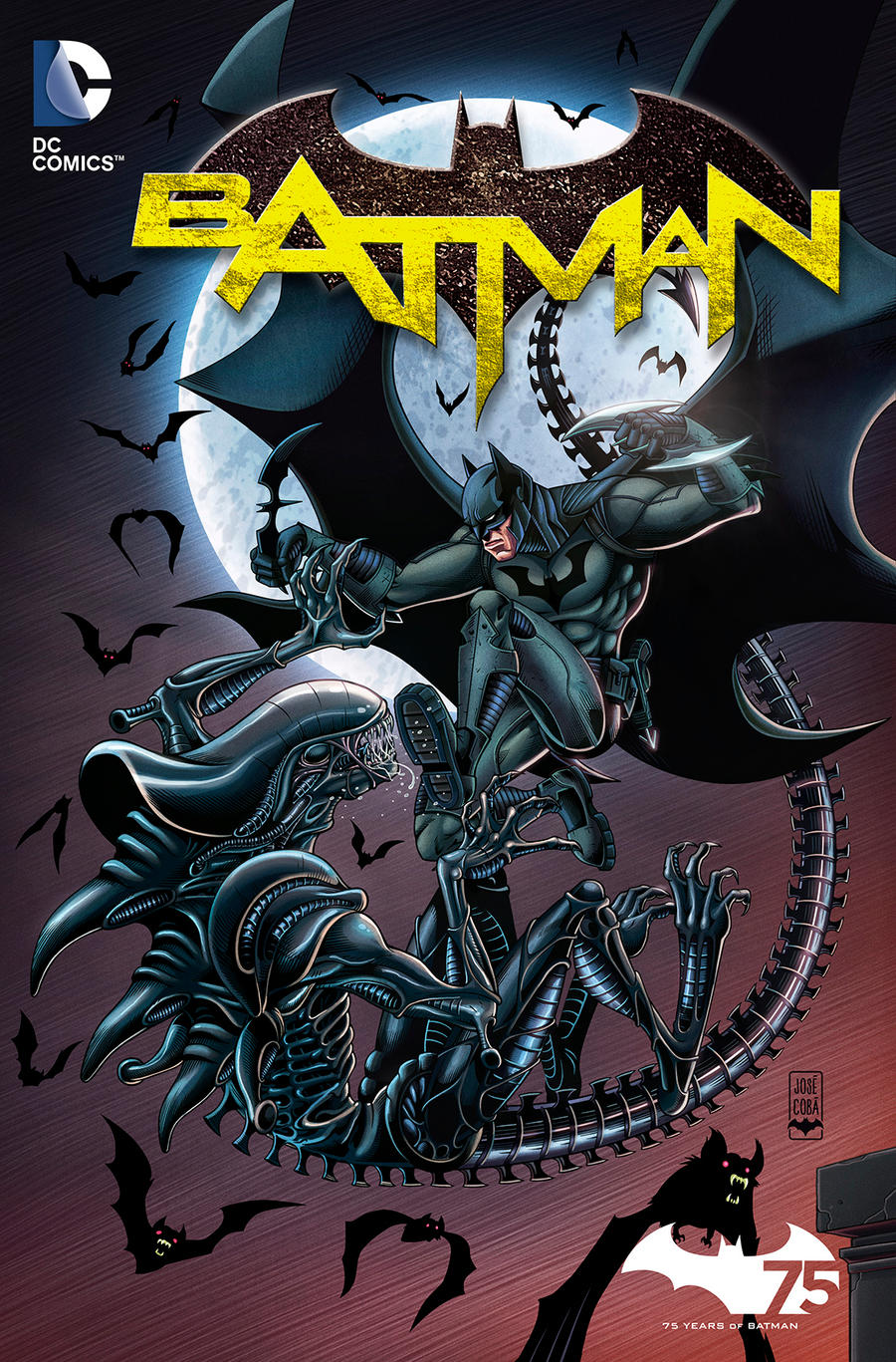 Desenho de Batman VS Alien by Liherbert on DeviantArt