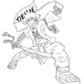 Naruto style Sora  - Lineart -