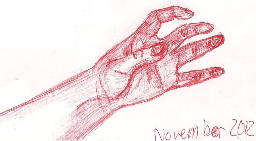 Red hand sketch by Chocolate--Ice on DeviantArt