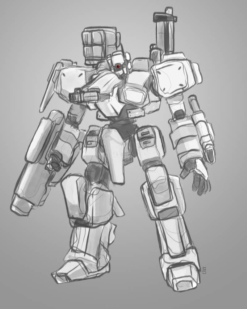 Armored core sketch by MoeAlmighty on DeviantArt