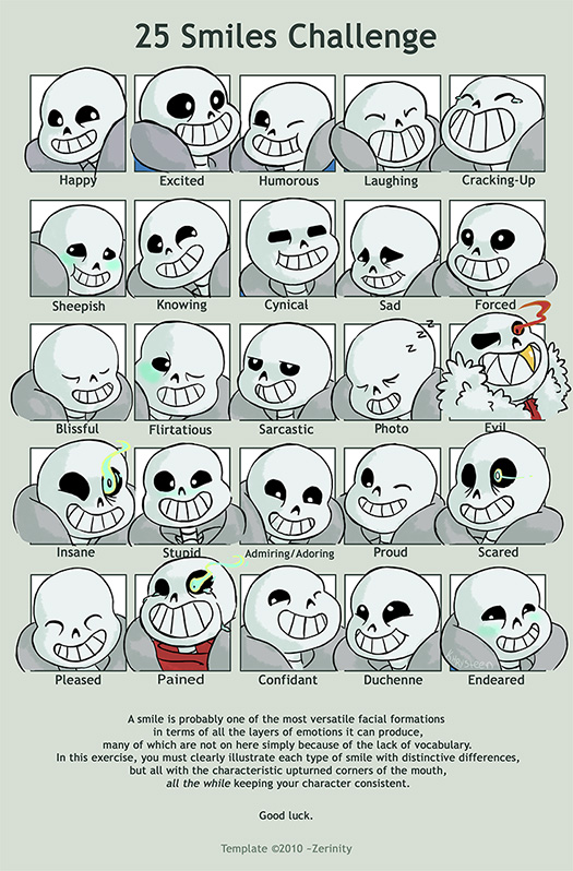 25 Smiles Challenge - Sans by Khrysteen on DeviantArt