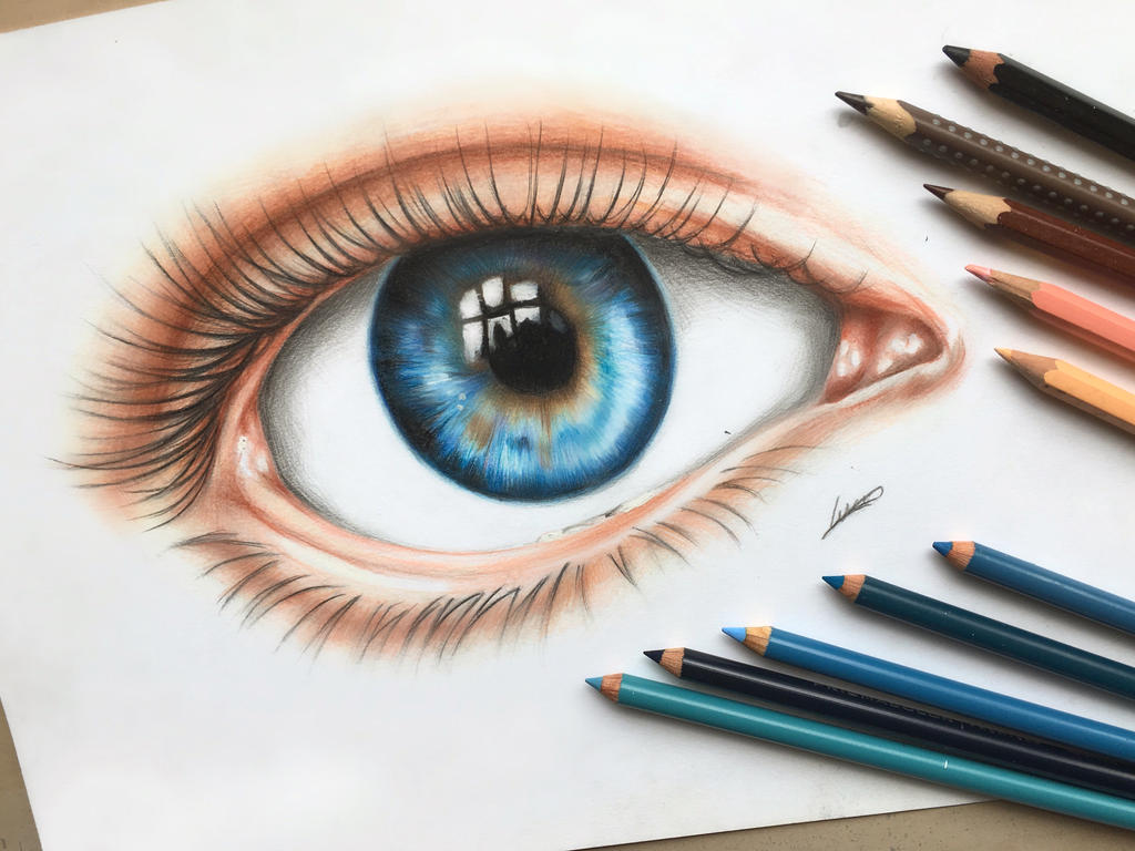 An Eye- Colored Pencil Drawing by Polaara on DeviantArt