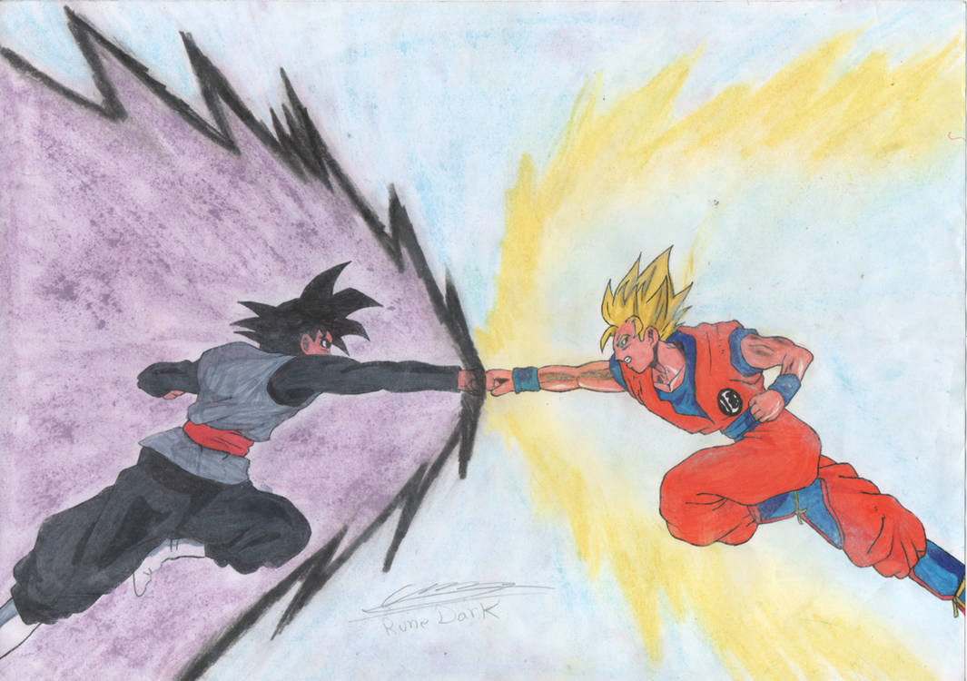 Goku Super Saiyan vs Goku Black by Cristojo96 on DeviantArt
