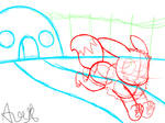 Eevee Running away from home remake (Sketch)