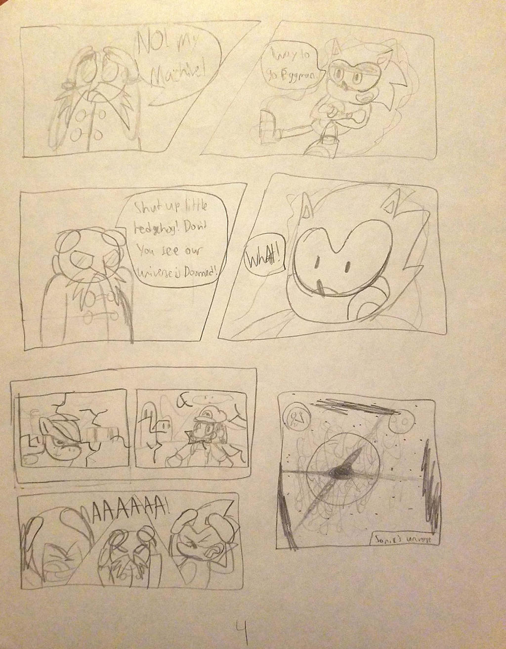 Mario, Sonic, and MLP Crossover (Page 4 Sketch)