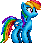 Rainbow Dash Idle (Rainbow Dash in Sonic Mania)