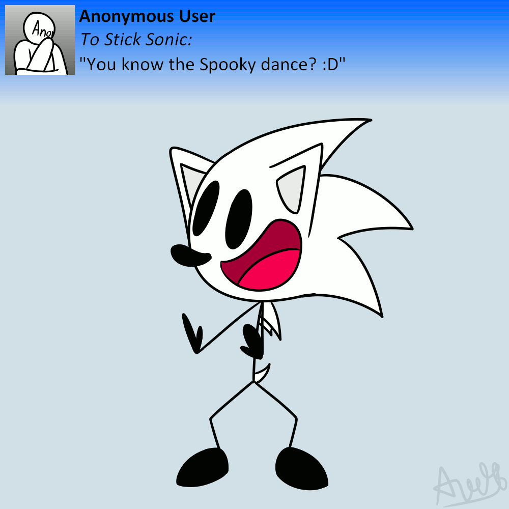 Stick Sonic doing da Spooky Dance