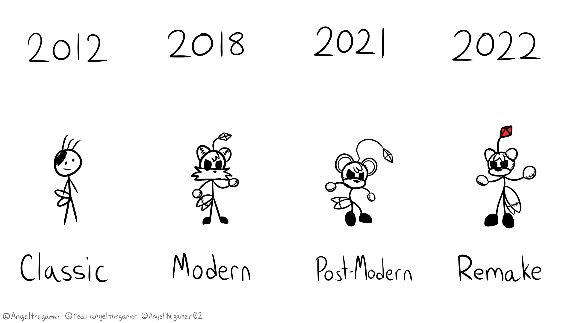 Stick Tails Doll through the years