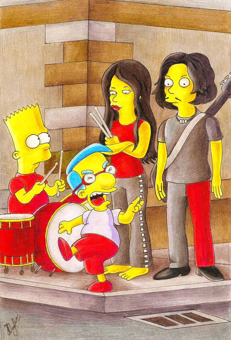 The Simpsons + The White Stripes by margaritafelis on DeviantArt
