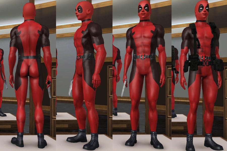 deadpool outfit sims3