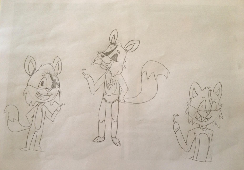3 version of Foxy from FNAF (drewed on 6 Sep)