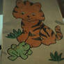 colored in tiger and frog