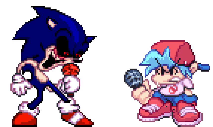 Reanimated? Sonic pixel sprites [Friday Night Funkin'] [Mods]