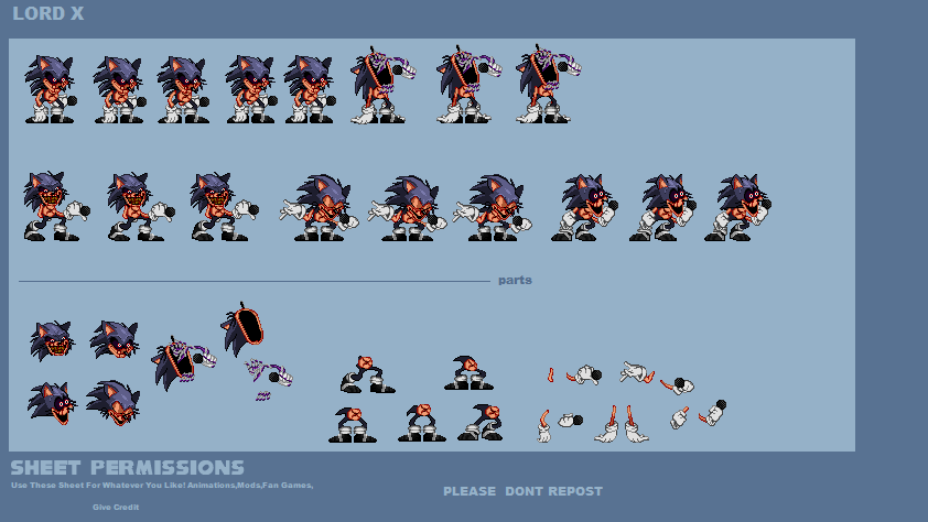 Lord X Sprites Release  Sticknodes #sticknodes #sticknodesanimation #fnf 