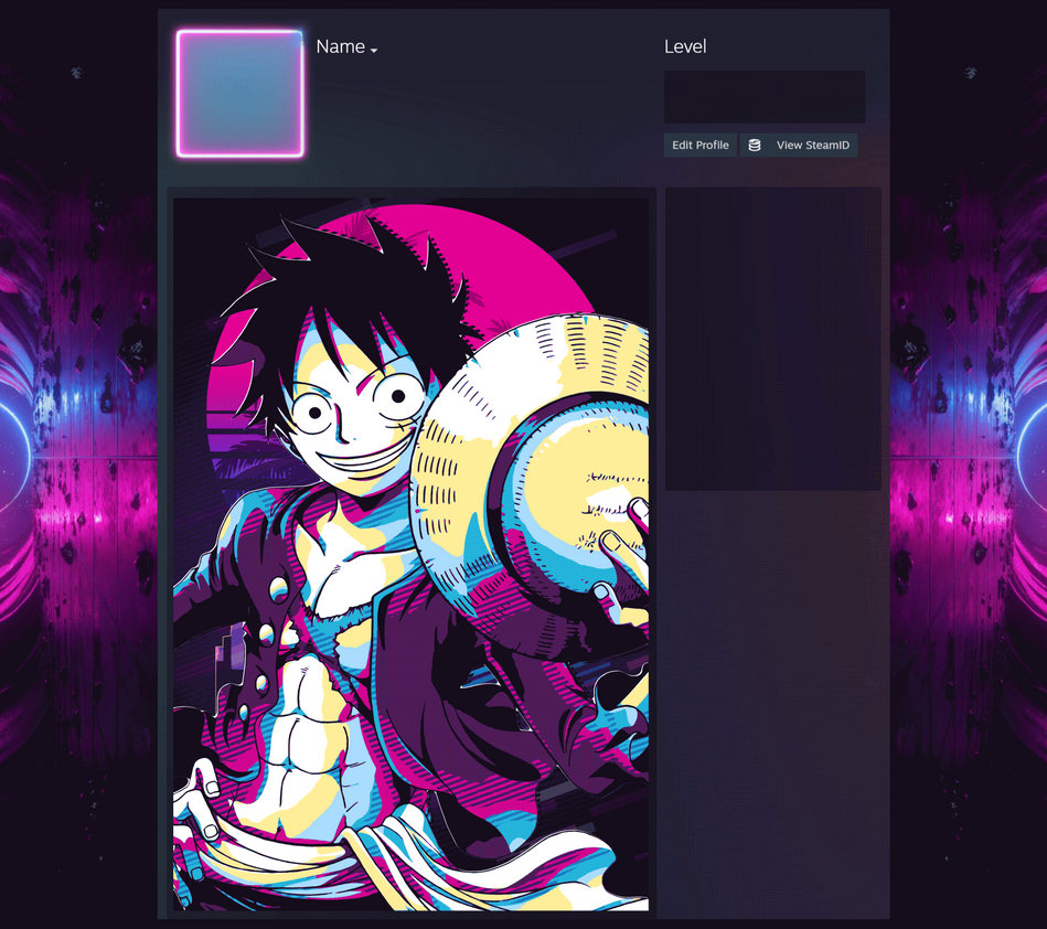 N64 Luffy Style Rend Featured Steam Artwork - Monkey D. Luffy Retrowave by Addy213 on DeviantArt