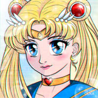 Sailor Moon (icon) + YouTube (process video)