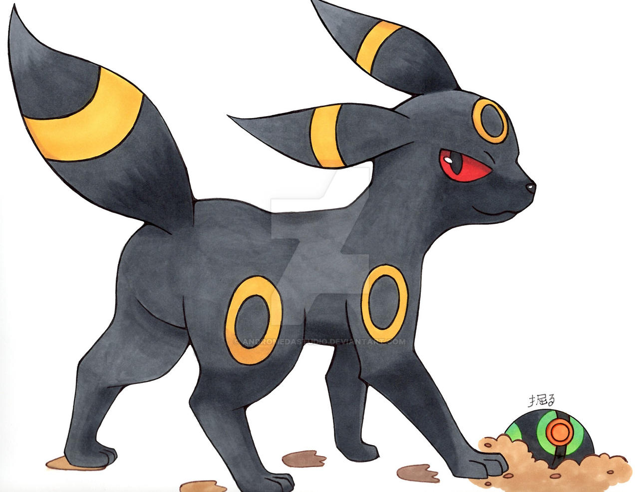 Umbreon from Eevee Evolution Series by AndromedaStudio on DeviantArt