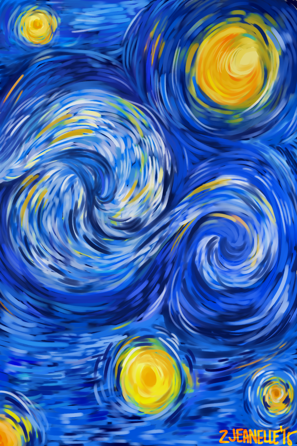 Starry Night Inverted Starry Night - vincent van gogh by zjeanelle on DeviantArt