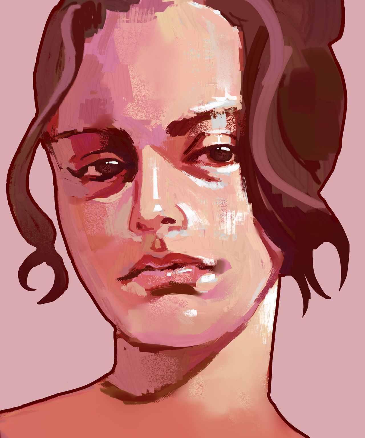 Pink Portrait Pink Portrait by BackgroudGuy on DeviantArt
