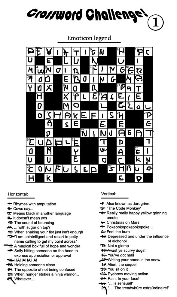 Crossword challenge by madb0y on DeviantArt