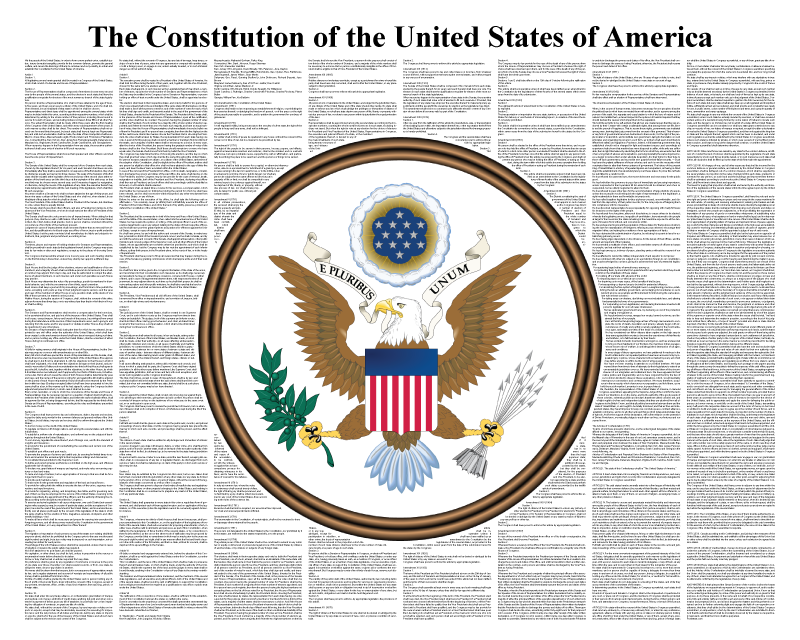 Constitution of United States by postertext