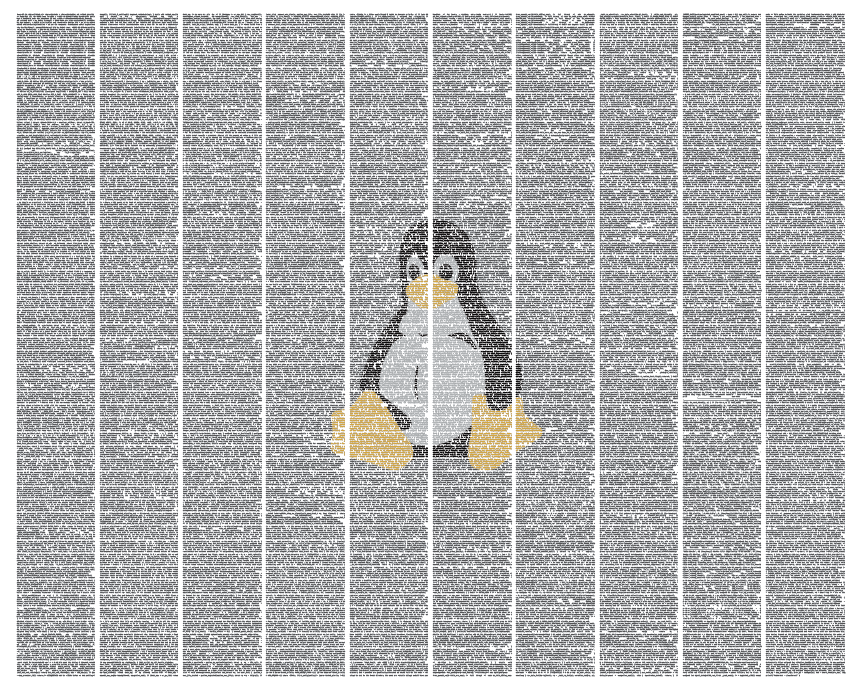 The Linux kernel by postertext