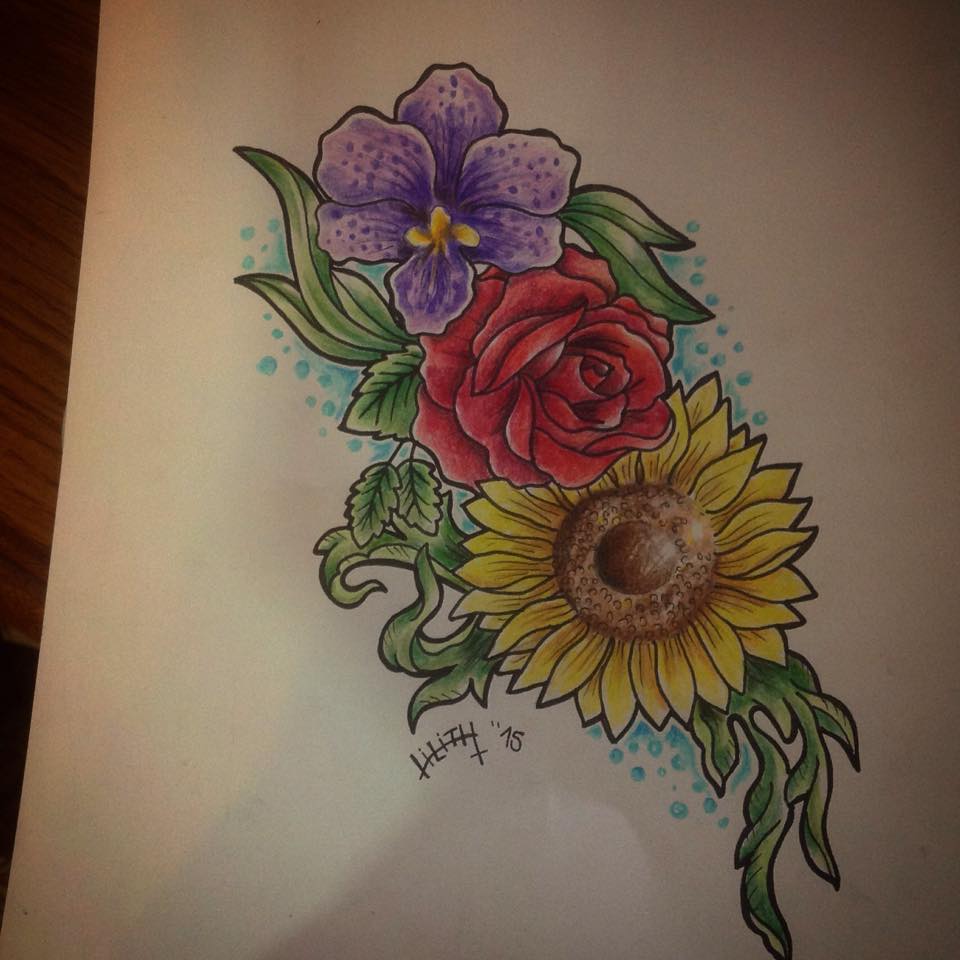 Flowers tattoo project