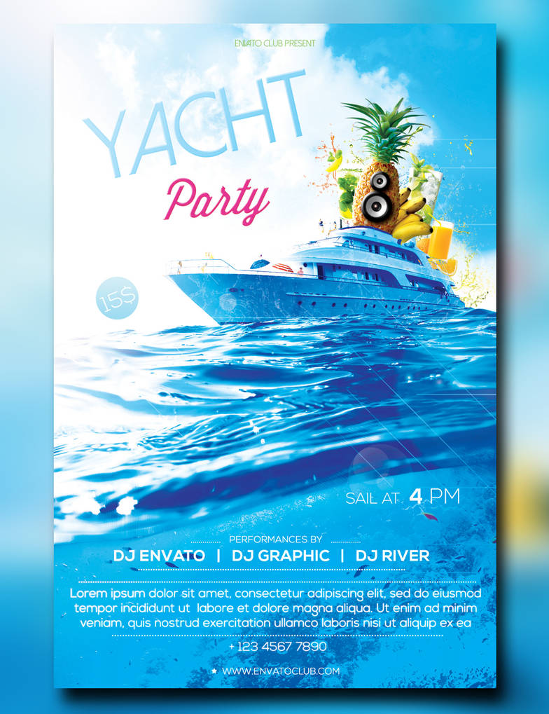Yacht Party Flyer by RomichStudio on DeviantArt