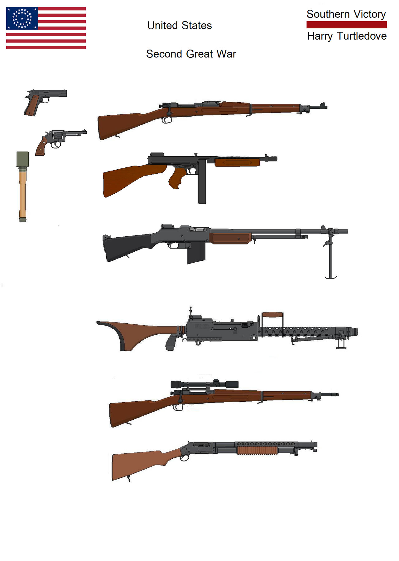 United States Army Second Great War Small Arms by Johny529440 on DeviantArt