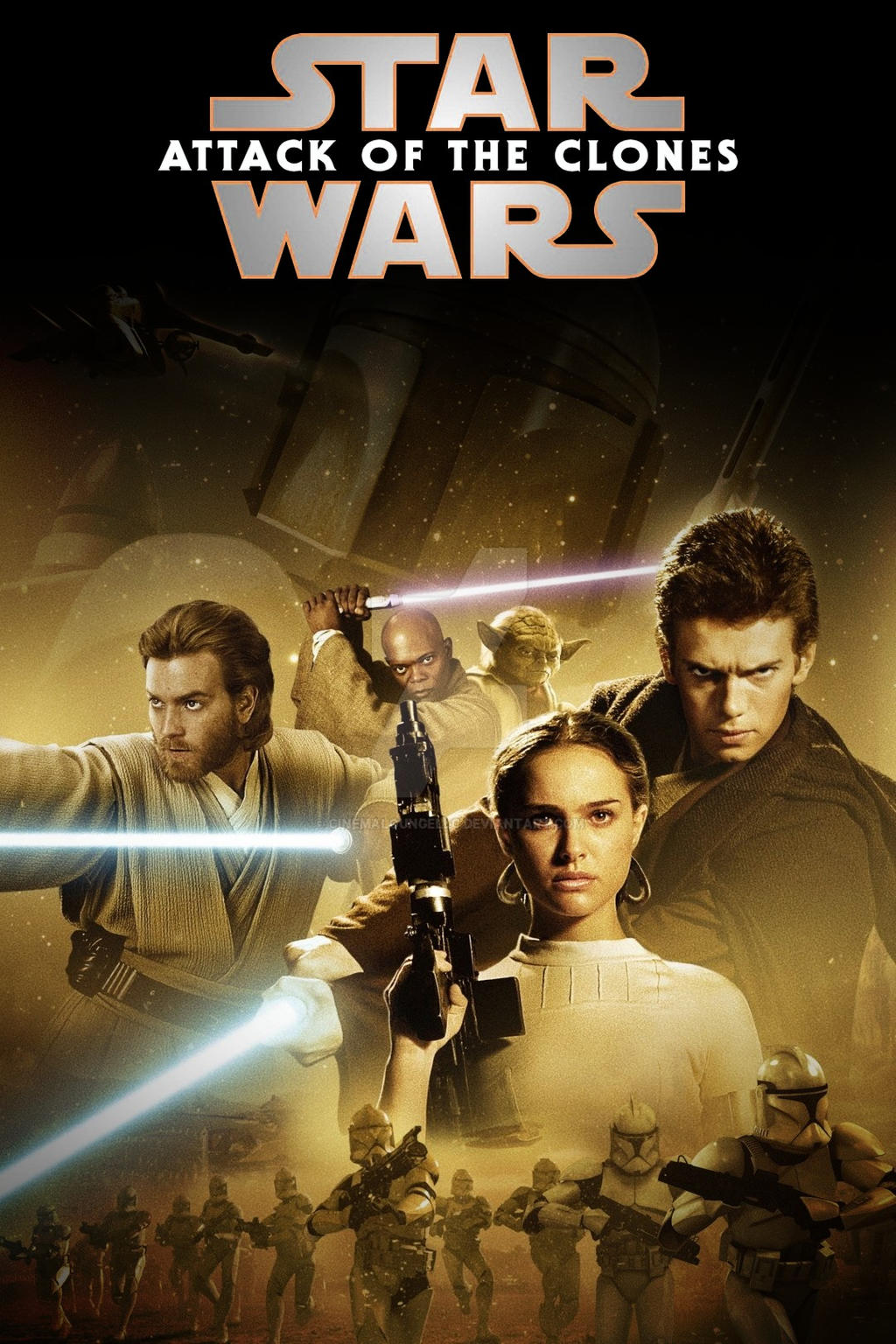 Star Wars Attack Of The Clones Movie Poster By CinemaloungeLLC On star-wars-attack-of-the-clones-movie-poster-by-cinemaloungellc-on
