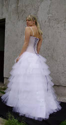 A wedding gown