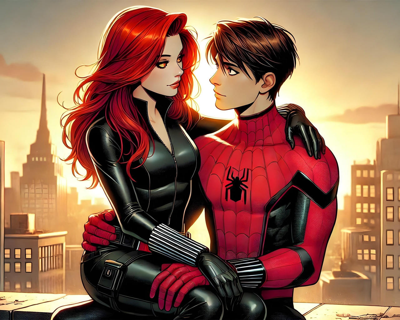 Spider Man With Black Widow By Mechanianspidy On DeviantArt spider-man-with-black-widow-by-mechanianspidy-on-deviantart