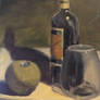 Wine and Apple Still Life