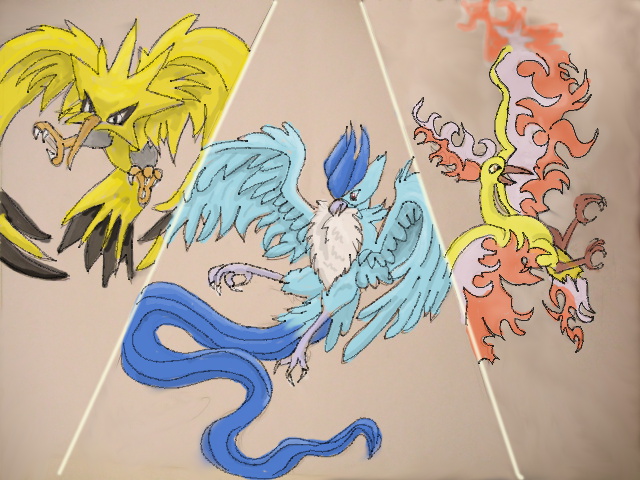 Shiny Legendary Bird Trio by EsstheMystic on DeviantArt