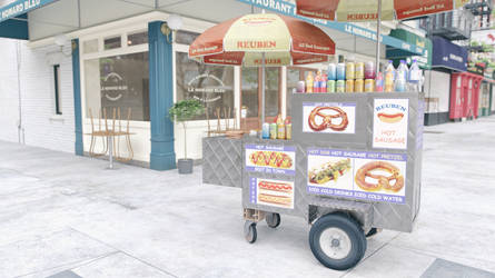 City Scene Hotdog Cart