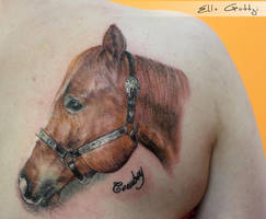 Realistic Horse tattoo