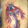 watercolor phoenix tattoo