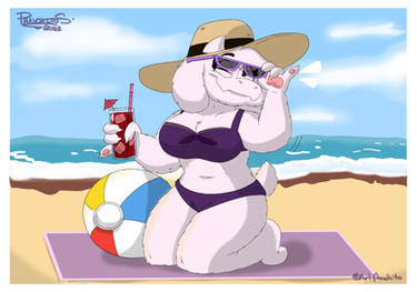 GOAT MOM IN BEACH.