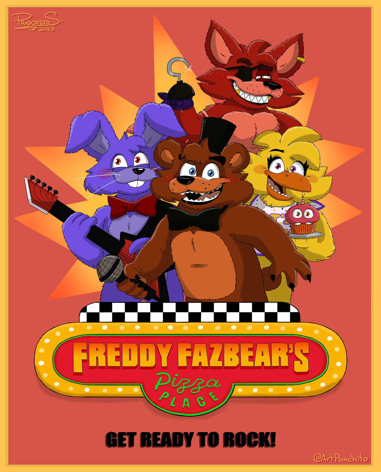 TJOC posters covered with FNaF 1 (Freddy) by Bugmaser on DeviantArt