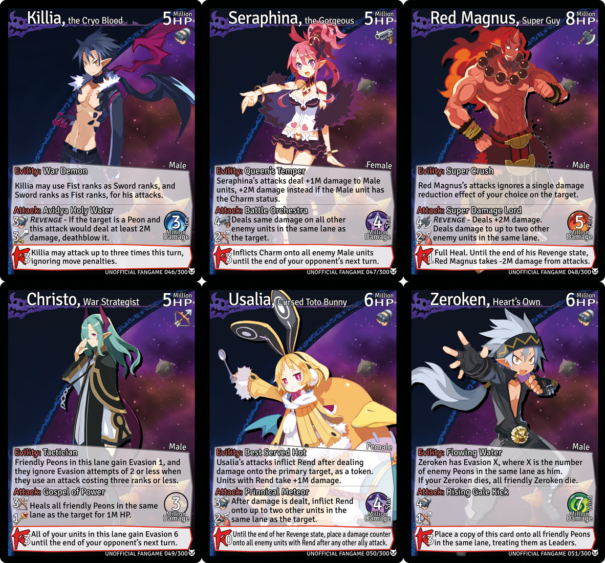 Disgaea: Netherwar - Leaders - D5 Heroes