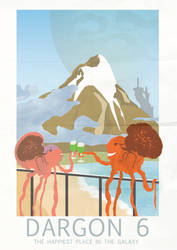 Alien Seaside Poster